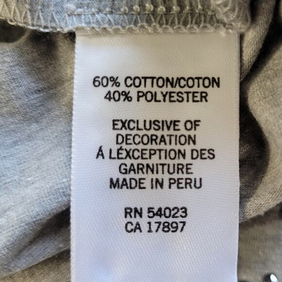 Banana Republic Factory Sleeveless Top Large Gray Embellished Boho Vneck - Picture 6 of 7